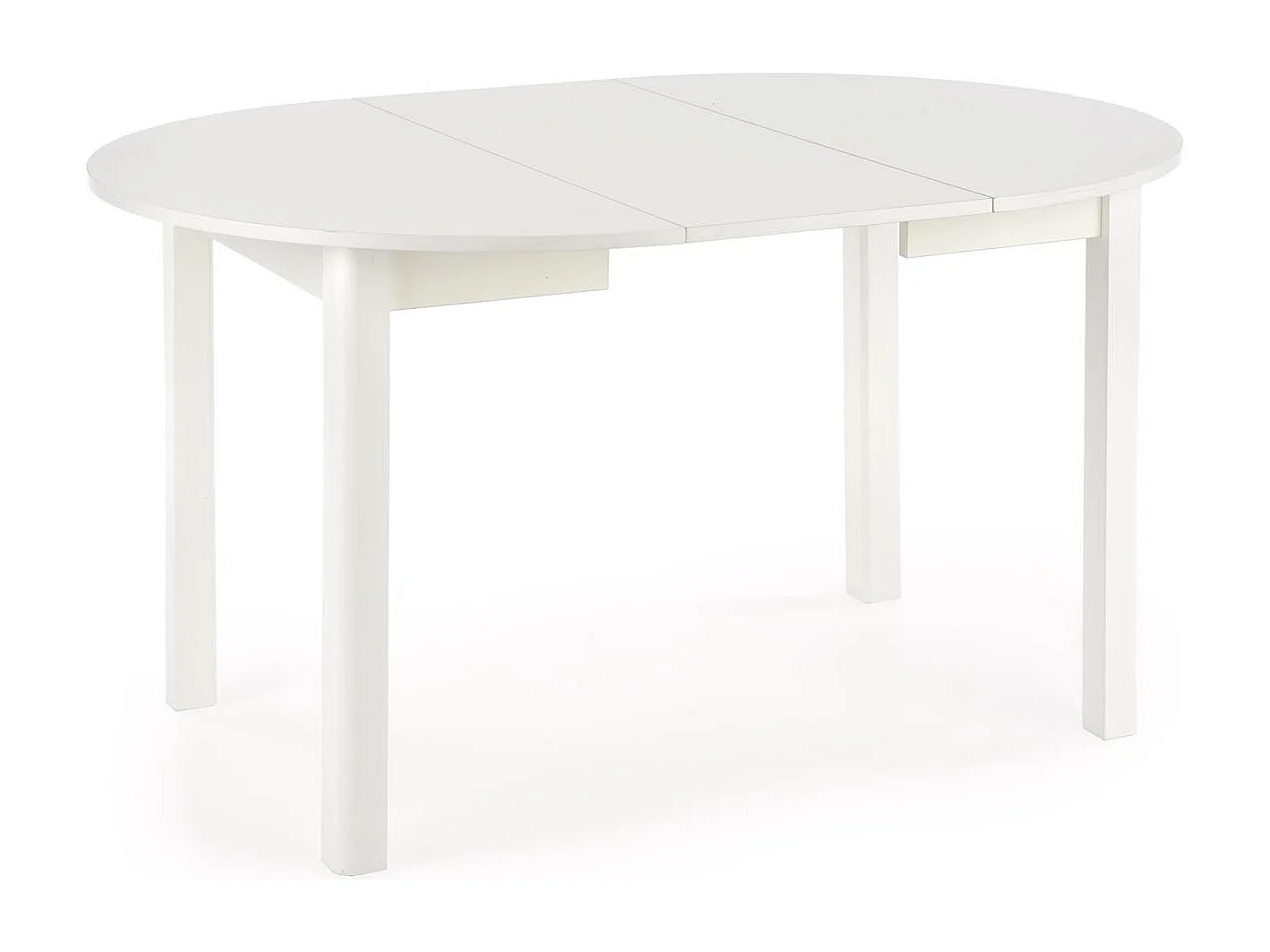 Table de salle à manger ronde blanche avec rallonge CARENE