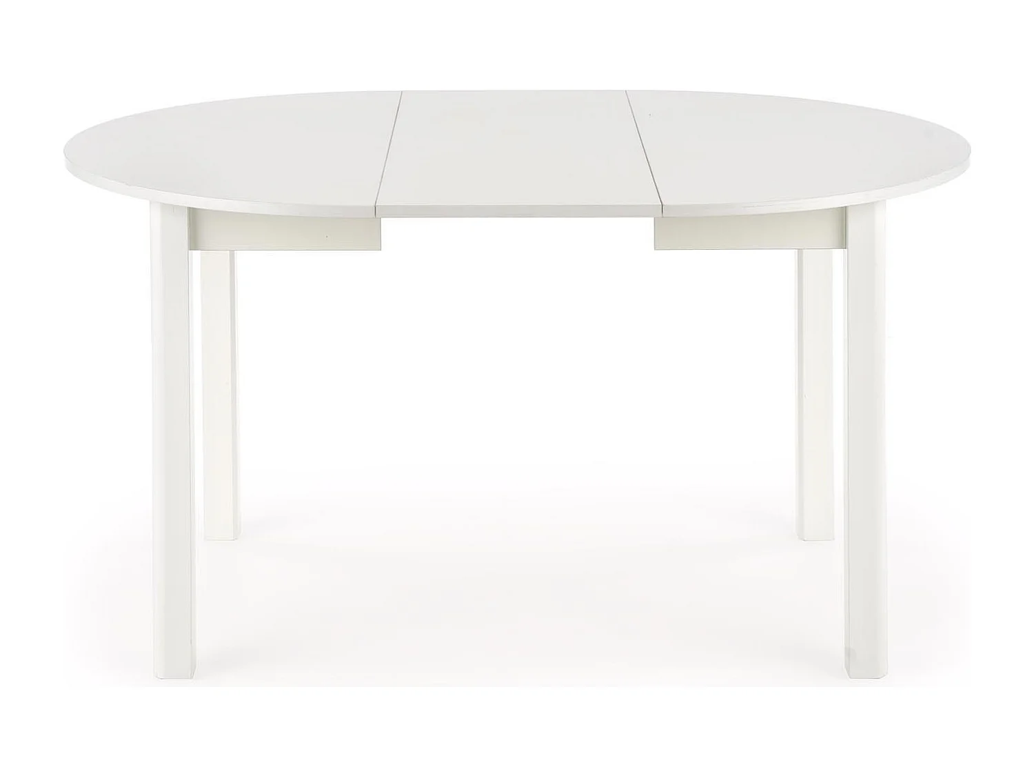 Table de salle à manger ronde blanche avec rallonge CARENE
