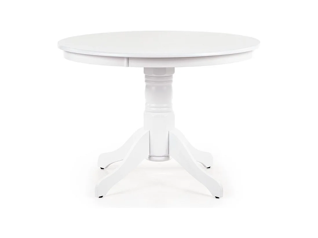 Table à manger ronde baroque blanche 106 cm Lori