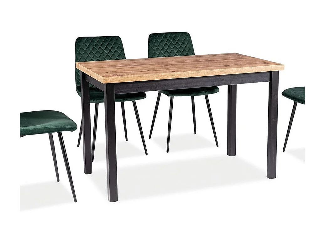 Mesa de comedor Loka 120 cm de roble claro y negro