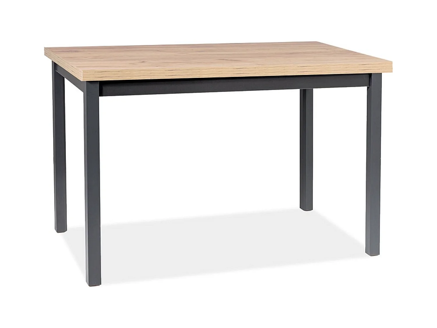 Table à manger noir et chêne clair 120 cm Loka