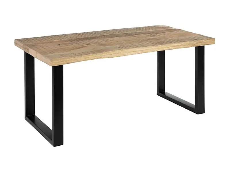 Table de repas 160 x 80 en bois massif et métal Edern