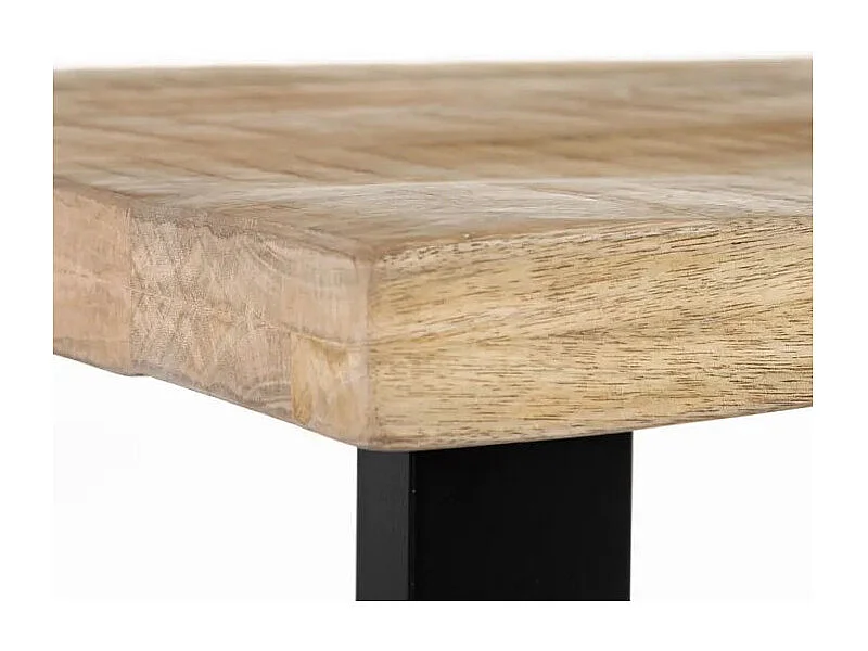 Table de repas 160 x 80 en bois massif et métal Edern