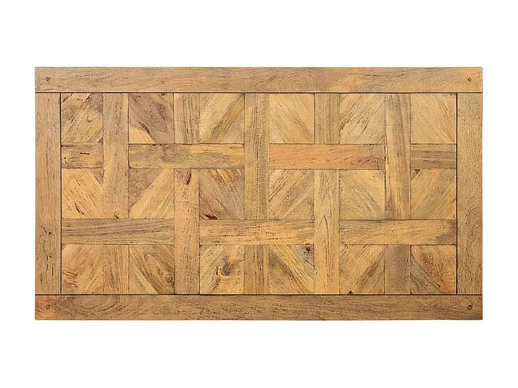 Mesa de comedor industrial de madera y metal 160x90 Edern