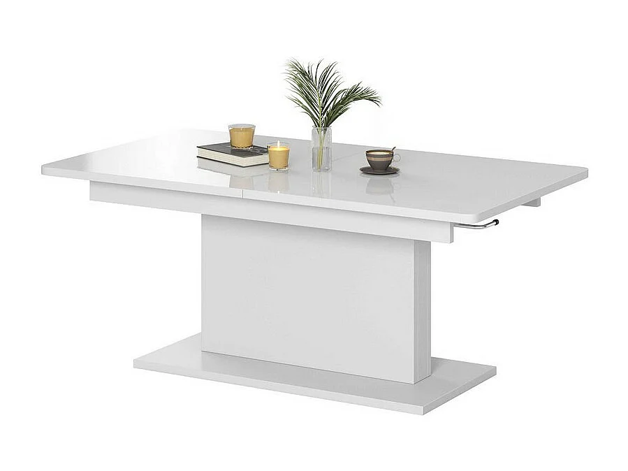 Table extensible et réglable en hauteur blanche ALLAN