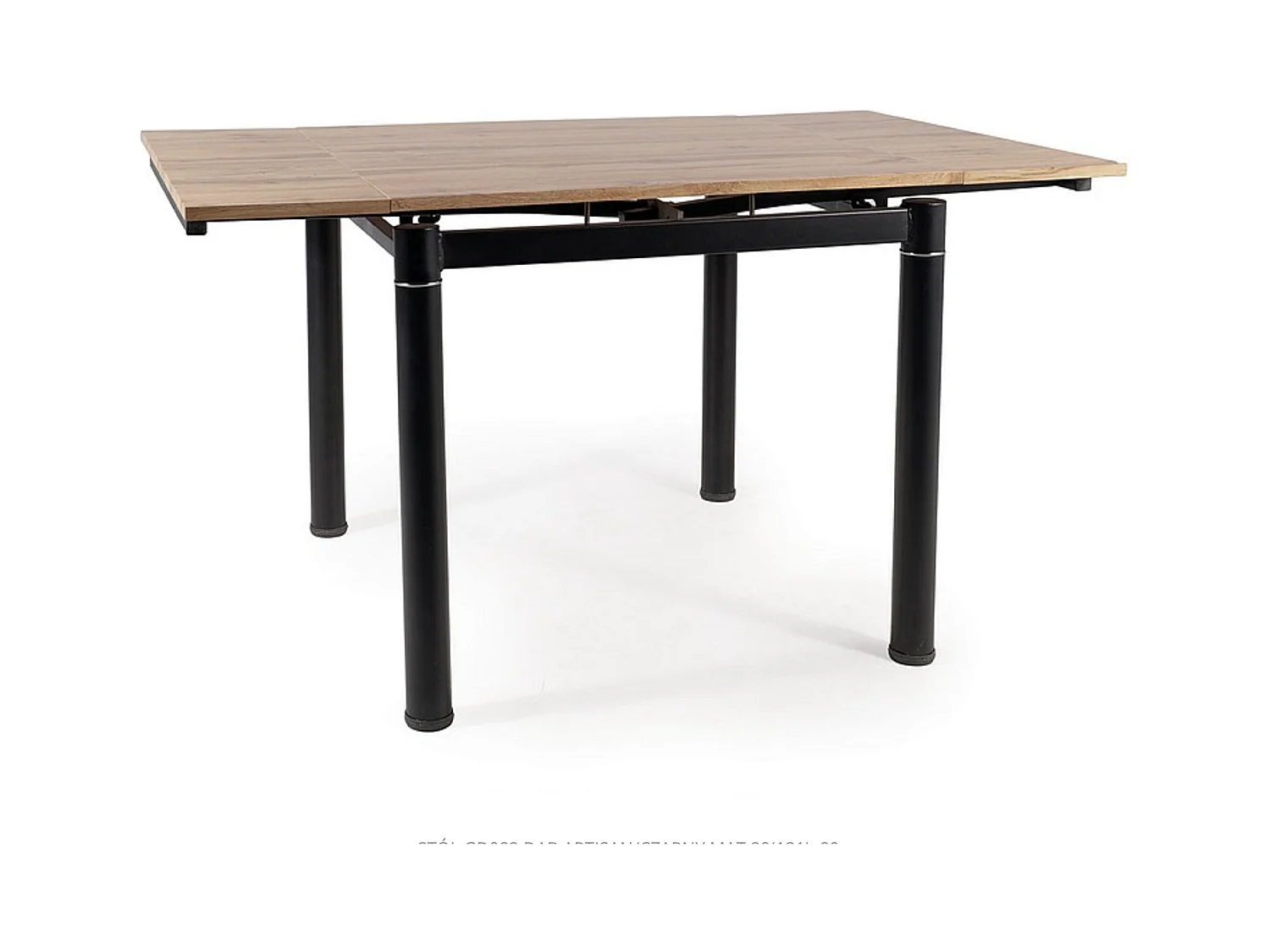 Table à manger extensible métal noir et chêne 80cm Bandol