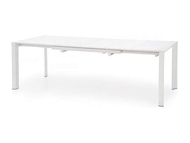 Table à manger extensible blanc laqué Mike - 130cm / 250cm