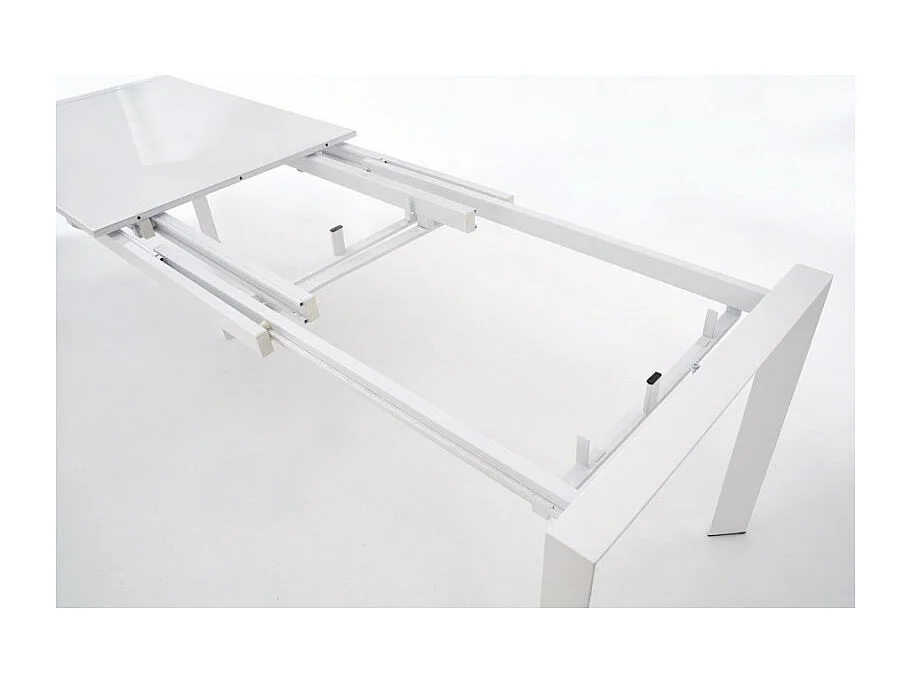 Table à manger extensible blanc laqué Mike - 130cm / 250cm