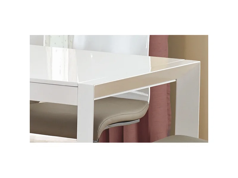 Tavolo da pranzo allungabile Mike laccato bianco - 130 cm / 250 cm
