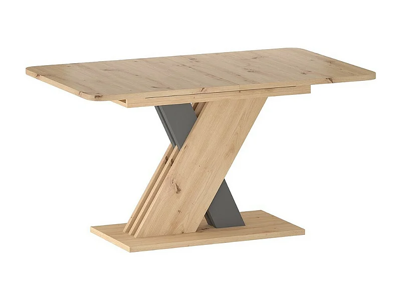 Mesa extensible Artisan roble y antracita 140cm Zest
