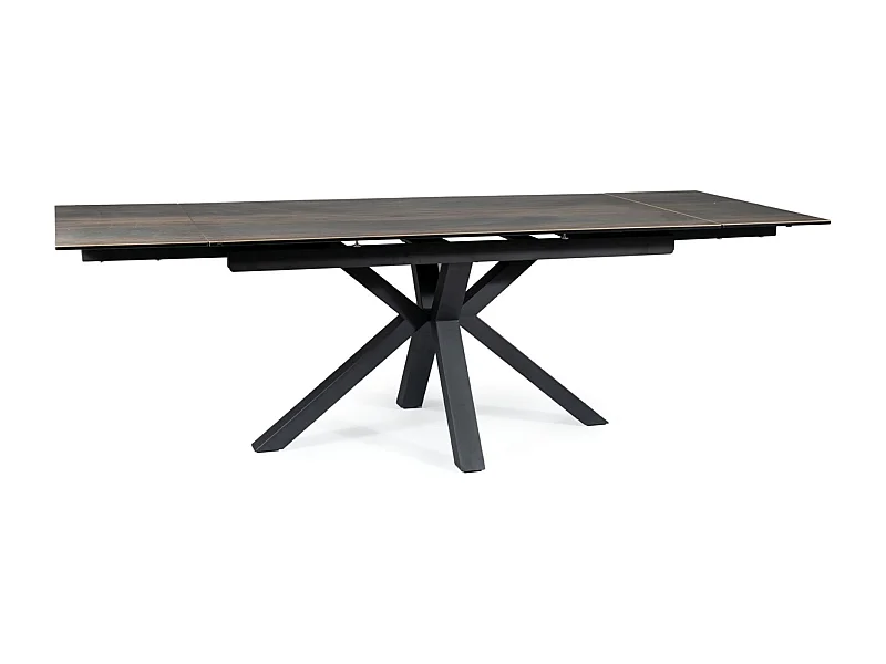 Mesa extensible de diseño estilo madera, metal y cerámica Sway
