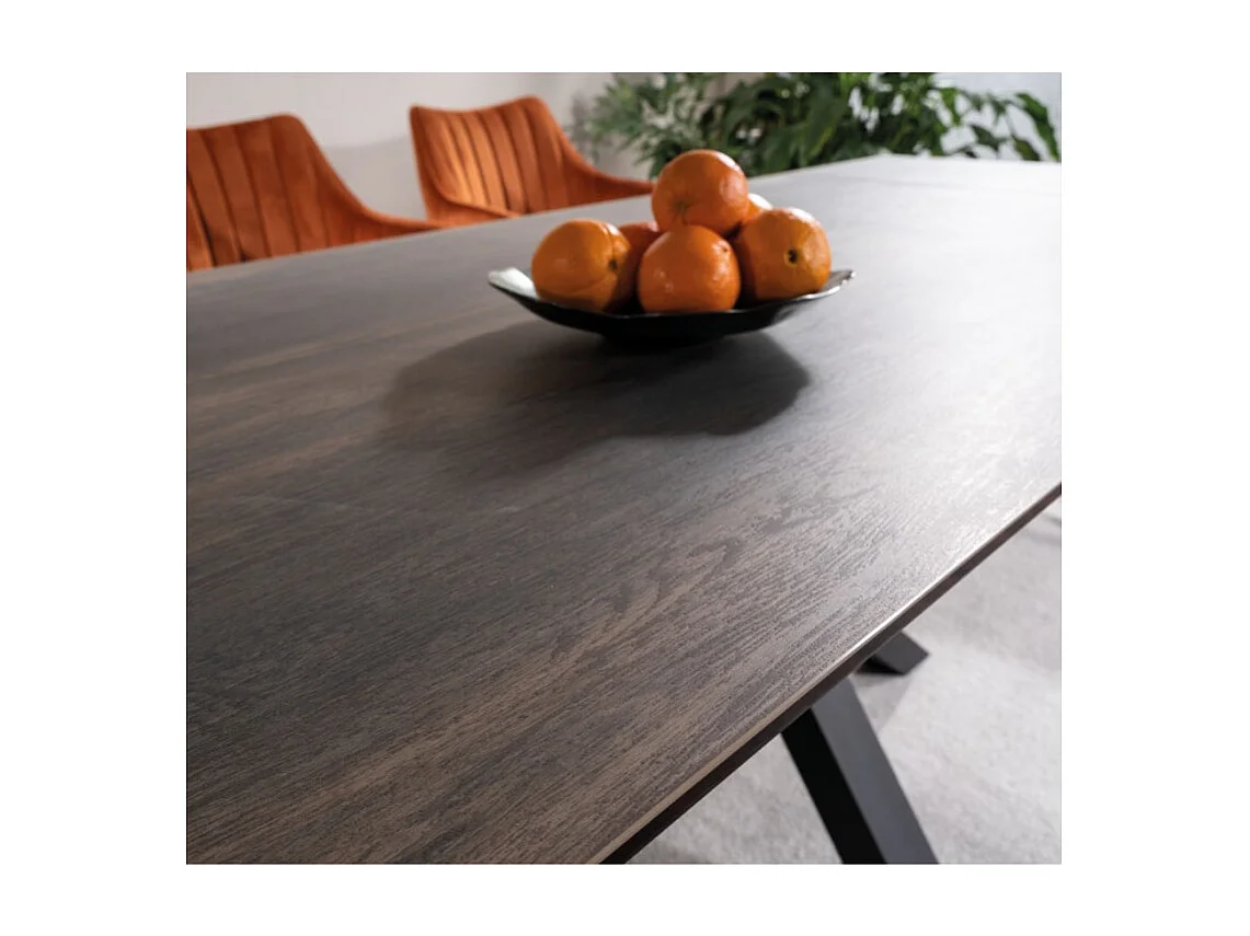Tavolo di design allungabile Sway in metallo e legno ceramico