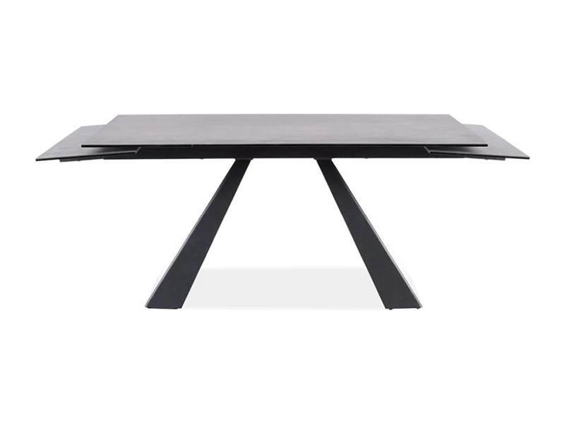 Table extensible métal & effet marbre gris 180-260cm Erol