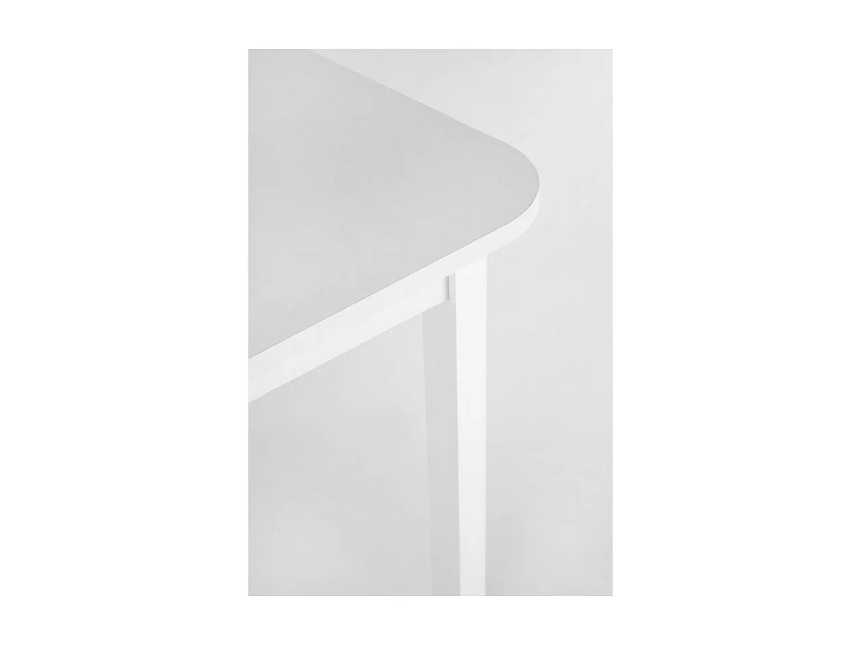 Table de salle à manger extensible 160-228cm blanche BREHAT