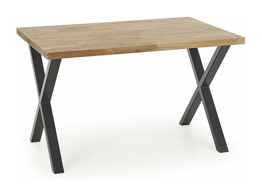 Mesa de comedor extensible de roble macizo y metal 120cm Vinus - Extensiones (2x40cm)