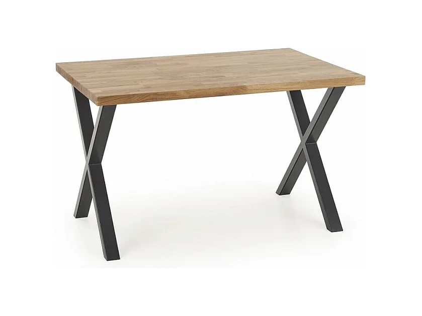 Table a manger extensible en chêne massif et métal 120cm Vinus - Rallonges (2x40cm)