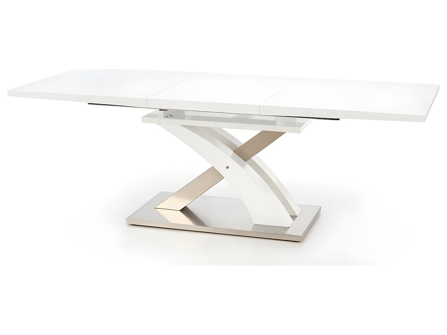 Tavolo da pranzo Elvira laccato bianco con prolunga 160-220cm