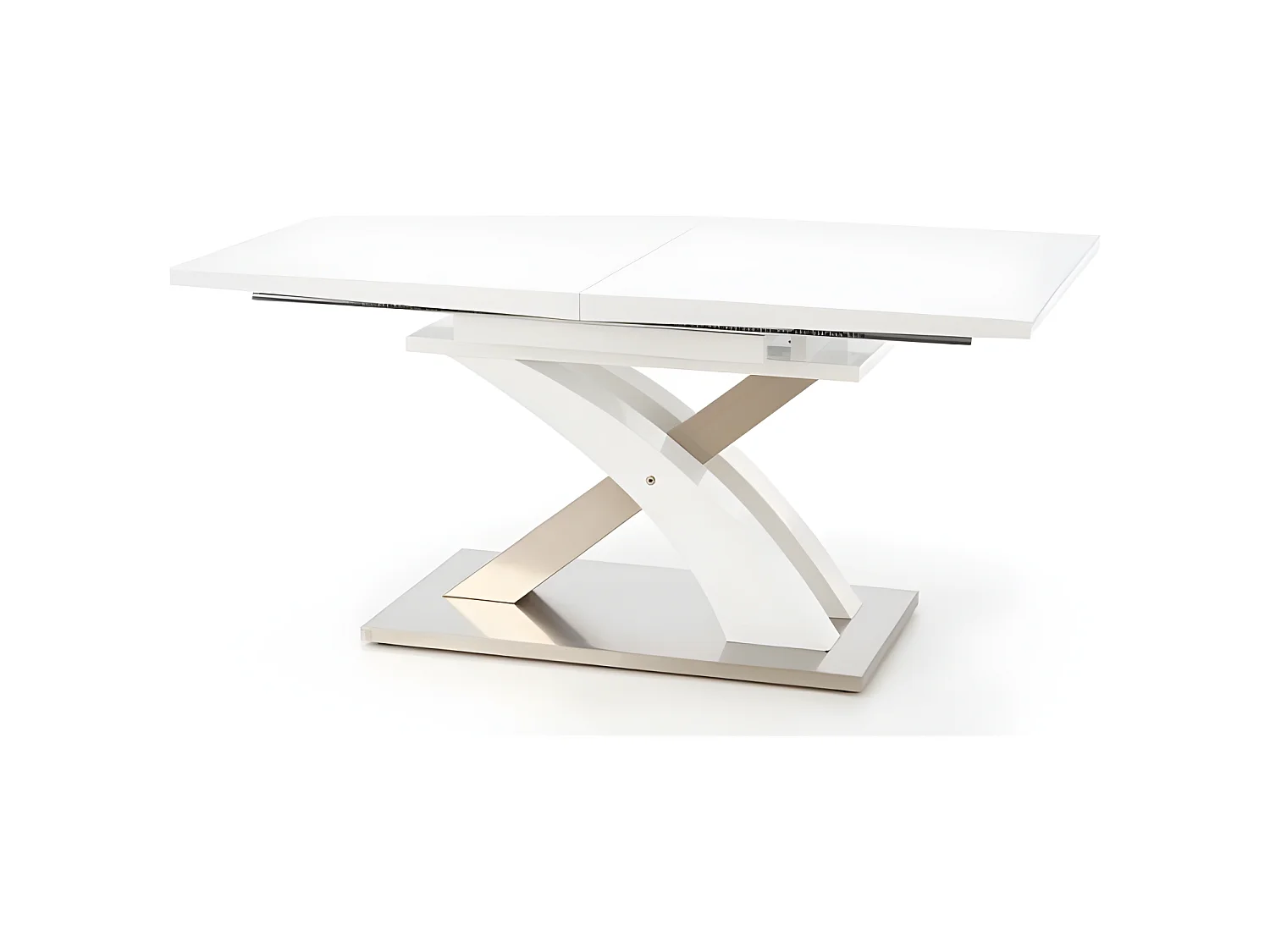 Tavolo da pranzo Elvira laccato bianco con prolunga 160-220cm