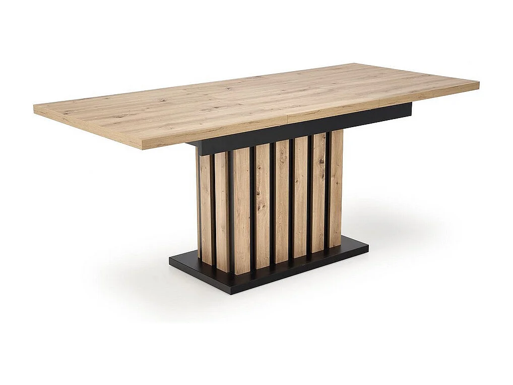 Tavolo da pranzo allungabile in rovere e nero 130 cm Celso