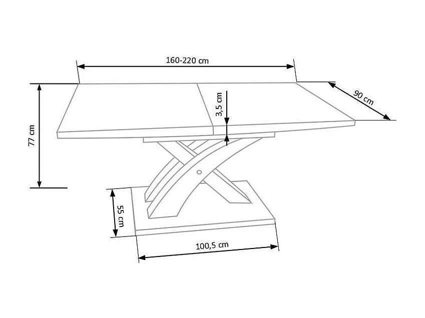 Table à manger design blanc laqué et verre avec rallonge Cleo