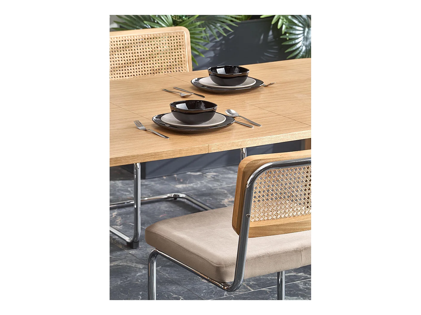 Tavolo da pranzo Marthe allungabile in rovere impiallacciato 160-240cm