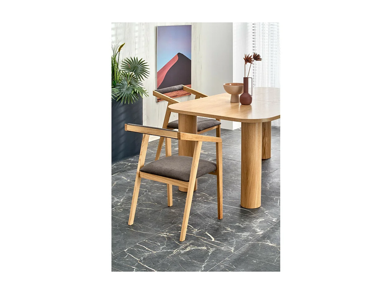 Tavolo da pranzo Marthe allungabile in rovere impiallacciato 160-240cm