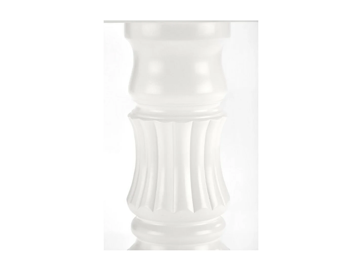 Mesa Windsor redonda extensible blanca con pata central