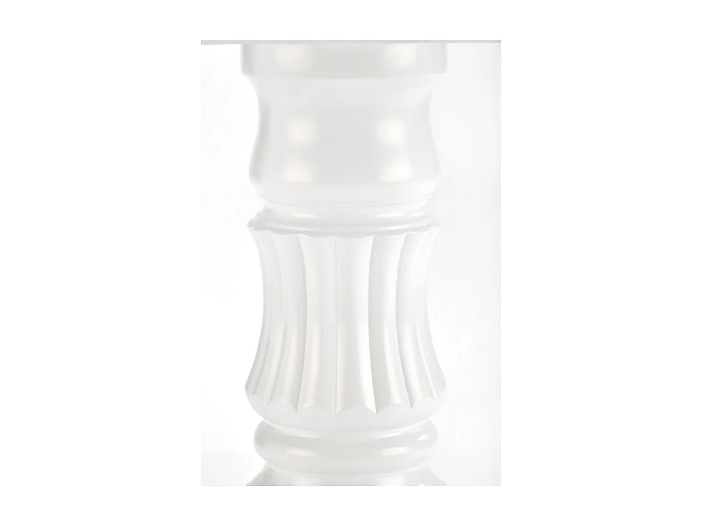 Mesa Windsor redonda extensible blanca con pata central