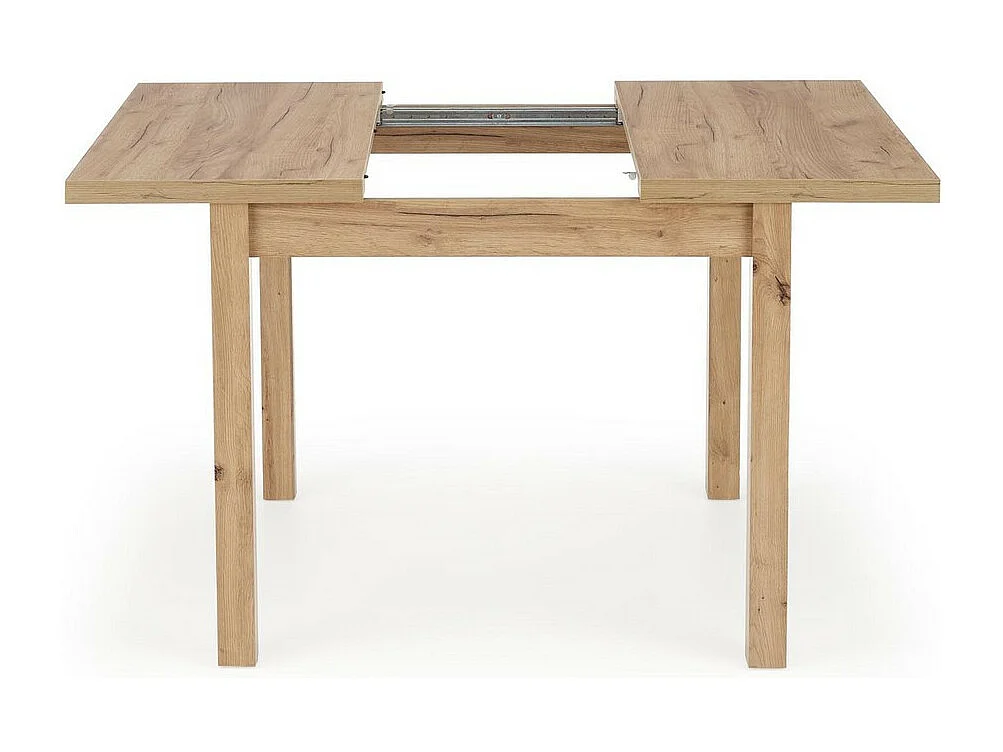 Table à manger extensible carrée couleur chêne 90cm Brevla