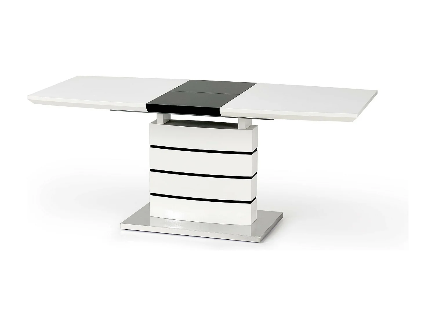 Mesa extensible Daisy en blanco y negro