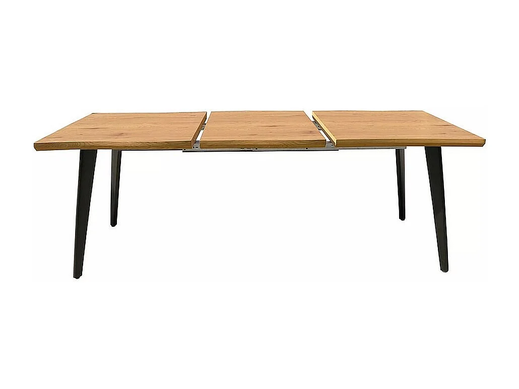 Tavolo di design allungabile Meno 150 cm in metallo nero e rovere verniciato