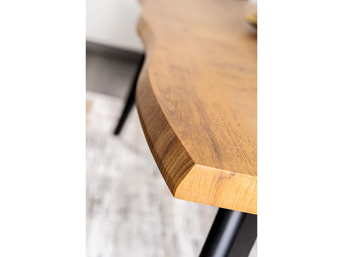 Tavolo di design allungabile Meno 150 cm in metallo nero e rovere verniciato