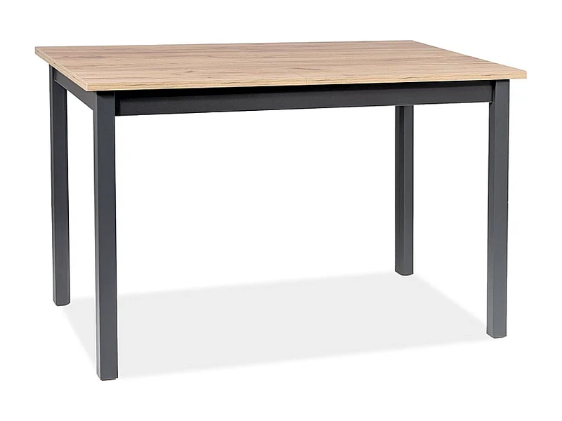 Table à manger extensible bois et noir 125cm Omen