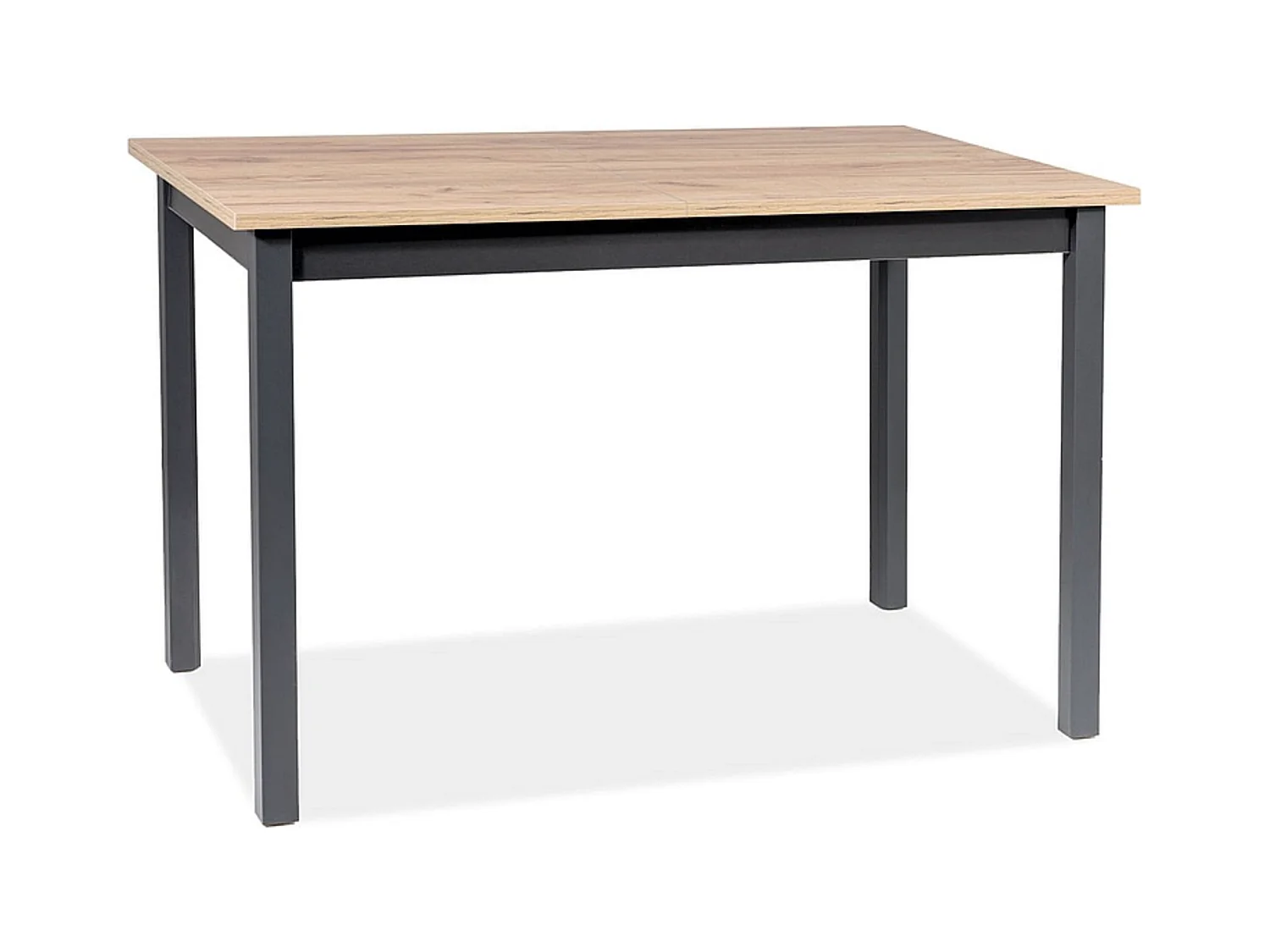 Table à manger extensible bois et noir 125cm Omen