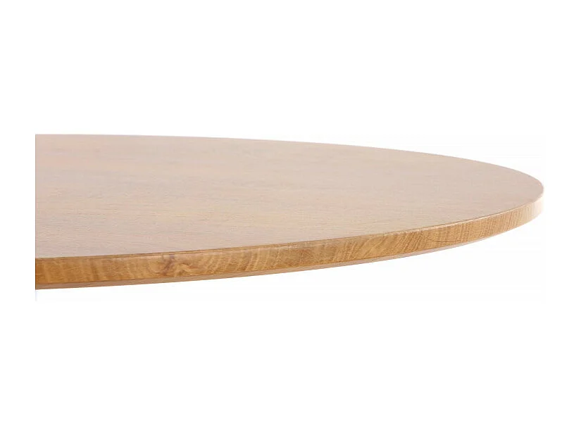 Mesa redonda escandinava de 80 cm con pata central de metal blanco Elyon