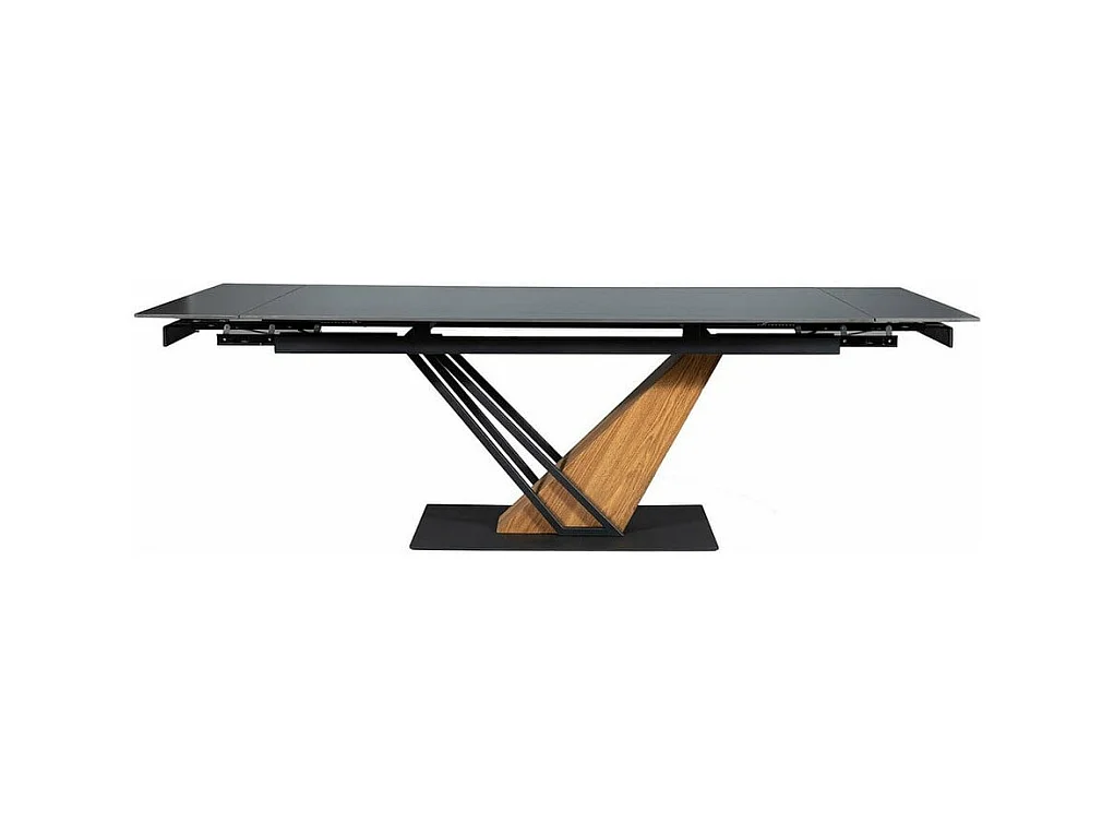 Mesa de diseño extensible Viro 180-240cm efecto metal y mármol