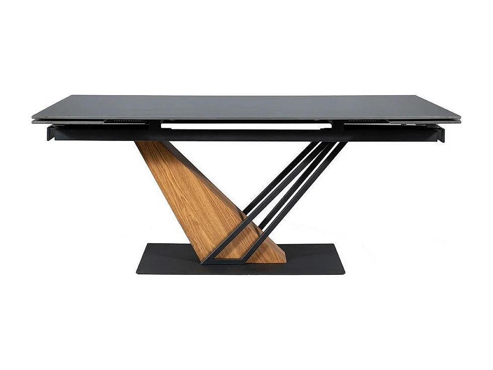Mesa de diseño extensible Viro 180-240cm efecto metal y mármol
