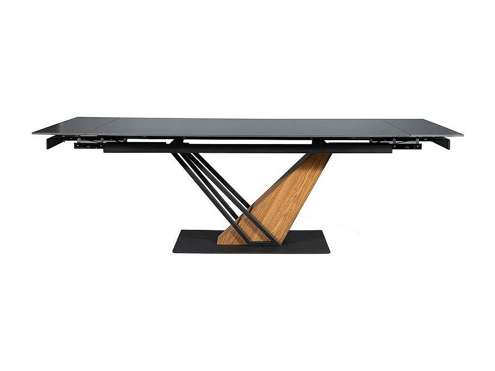 Mesa de diseño extensible Viro 180-240cm efecto metal y mármol