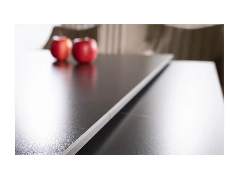 Mesa de diseño extensible Viro 180-240cm efecto metal y mármol