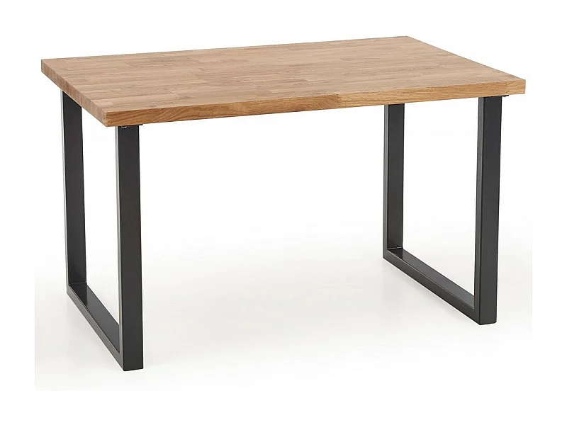 Mesa de comedor industrial Loft 120-200cm pata en U de metal - Sin hoja extensible