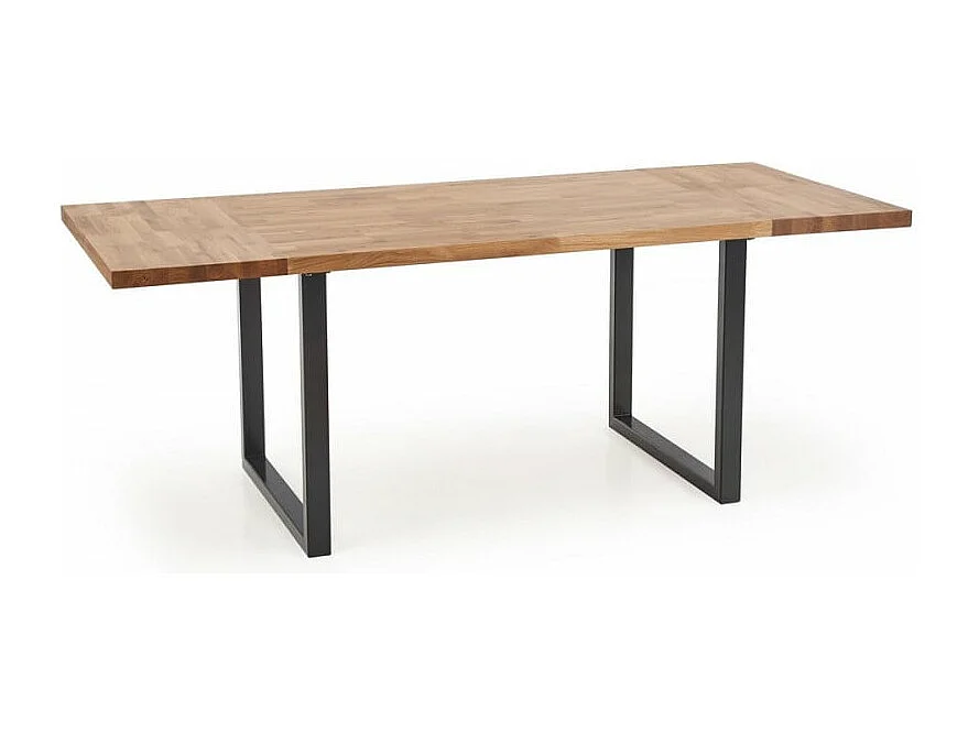 Mesa de comedor industrial Loft 120-200cm pata en U de metal - Sin hoja extensible