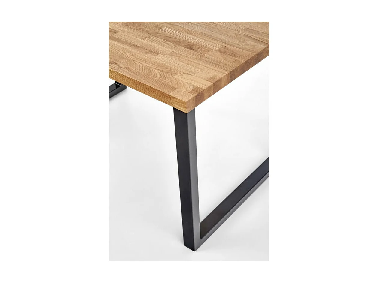 Mesa de comedor industrial Loft 120-200cm pata en U de metal - Sin hoja extensible