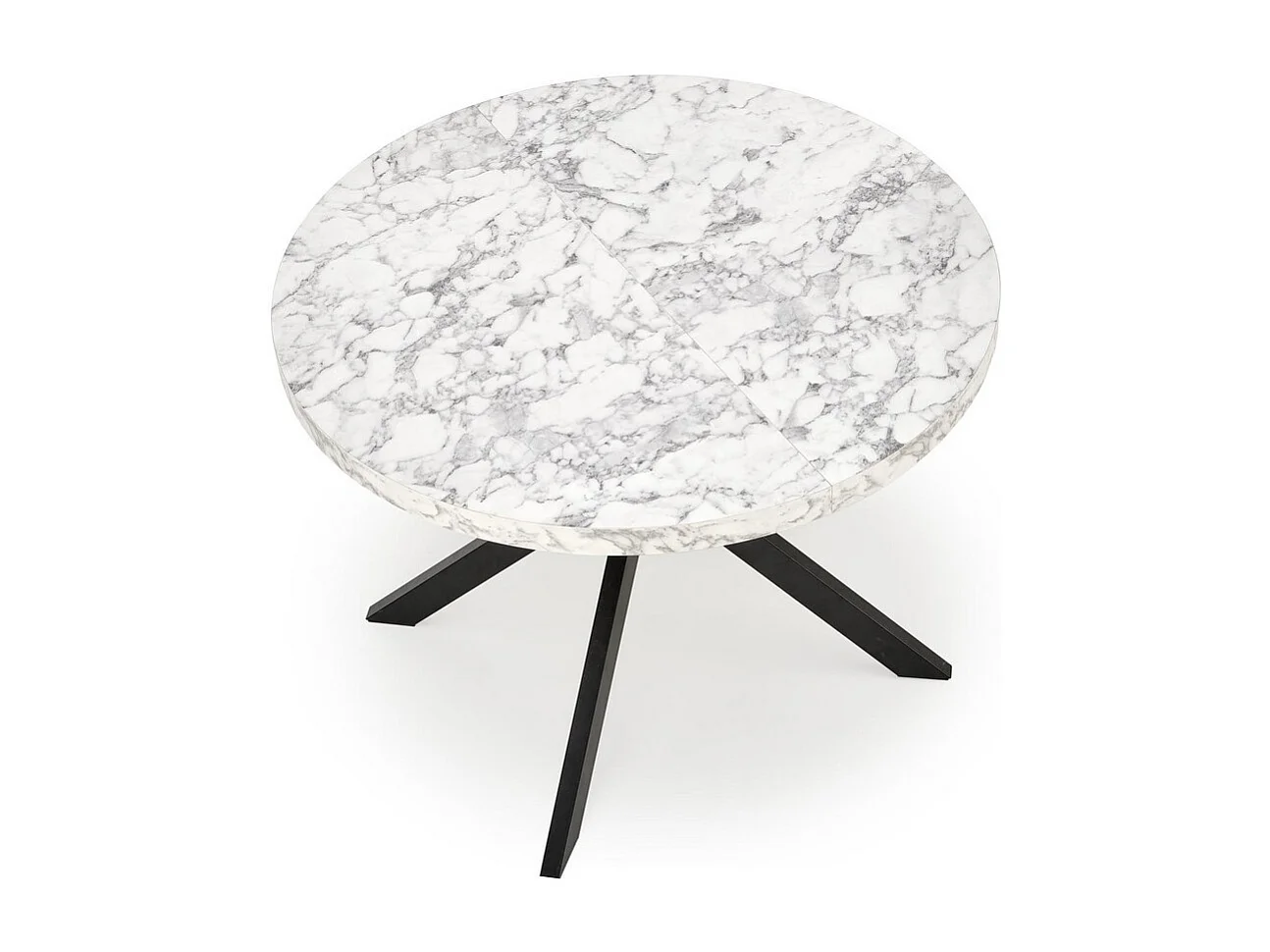 Table à manger extensible ronde marbre 100-250cm Zelvano
