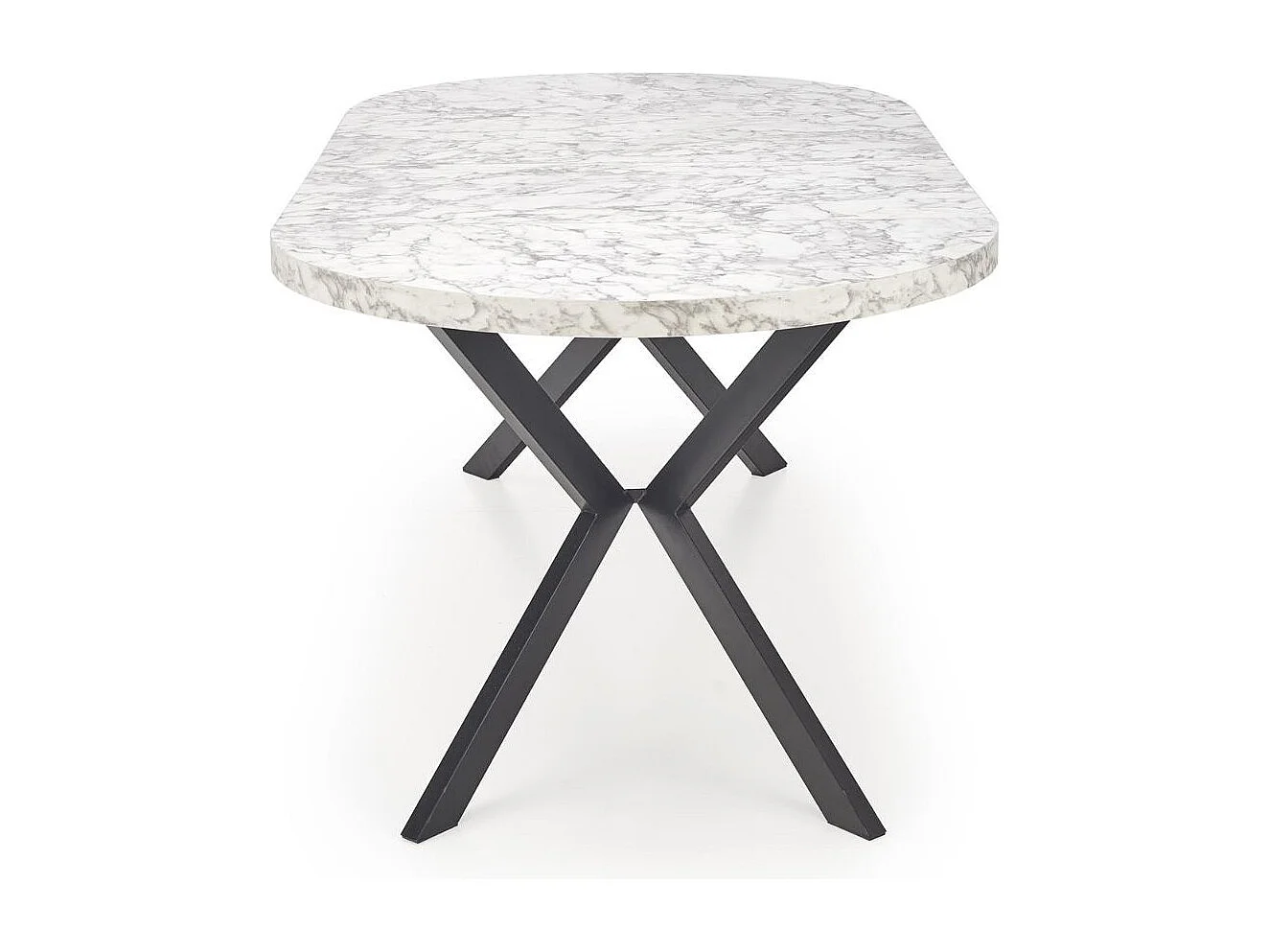 Table à manger extensible ronde marbre 100-250cm Zelvano