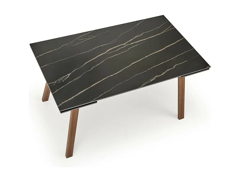 Table extensible 140-200 cm aspect marbre noir Pedro