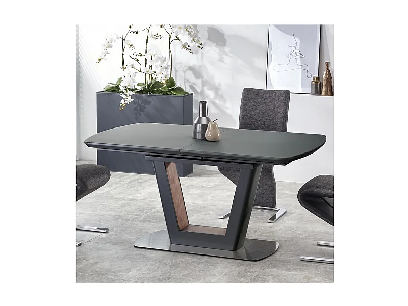 Tavolo da pranzo allungabile Bussy 160-200 design grigio