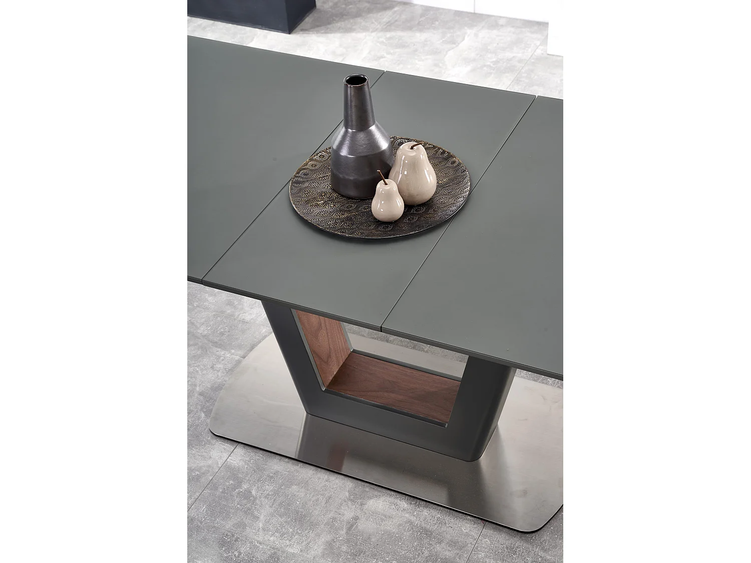 Tavolo da pranzo allungabile Bussy 160-200 design grigio
