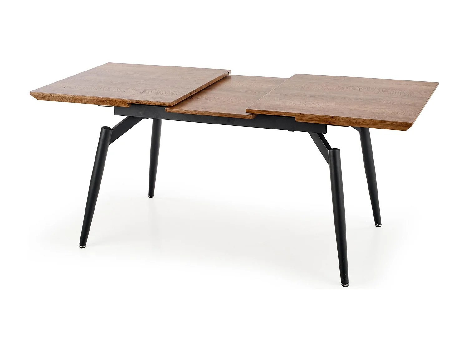 Table à manger grise et chêne avec rallonge Soli