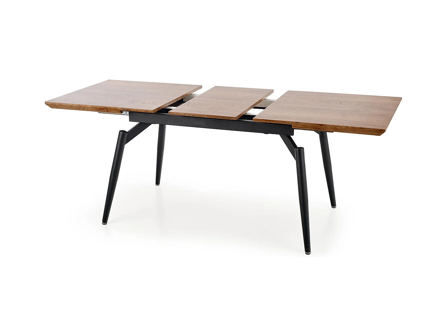 Table à manger grise et chêne avec rallonge Soli