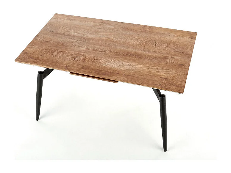 Table à manger grise et chêne avec rallonge Soli